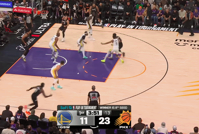 太阳力克勇士锁定第八晋级季后赛 库里带伤作战